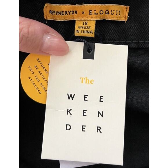 Refinery29 x Eloquii Black The Weekender Women's Jeans Size 18 - Picture 4 of 5